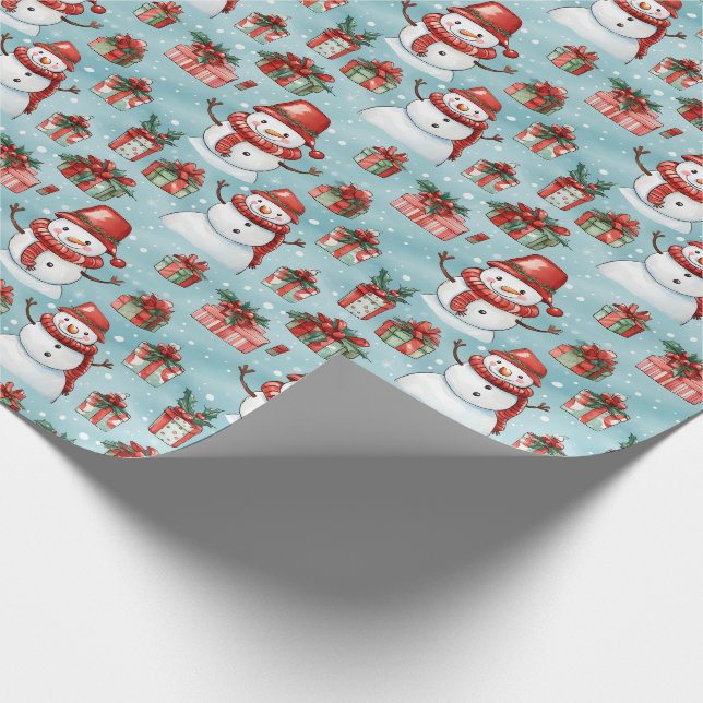 Skapa dina egna Snögubbar för ost Presentpapper (Hörn)