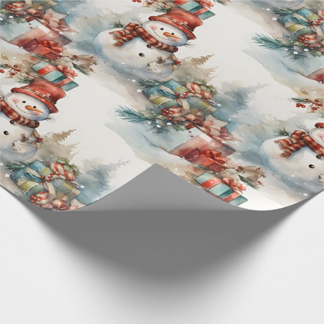 Skapa dina egna Snögubbe-gåvor Presentpapper (Hörn)