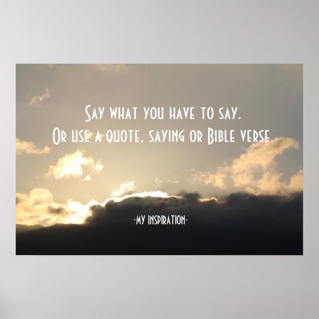 Skapa dina egna solnedgångskluster poster (Framsidan)