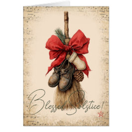 Skapa Dina Egna Solståndssegningar Yule Besom Hälsningskort