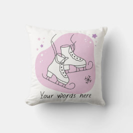 Skapa dina egna stjärniga isskridskor Rosa jul Kudde