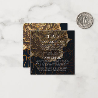 Skapa Dina Egna Svarta Guld Blomsterdetaljer Anteckningskort