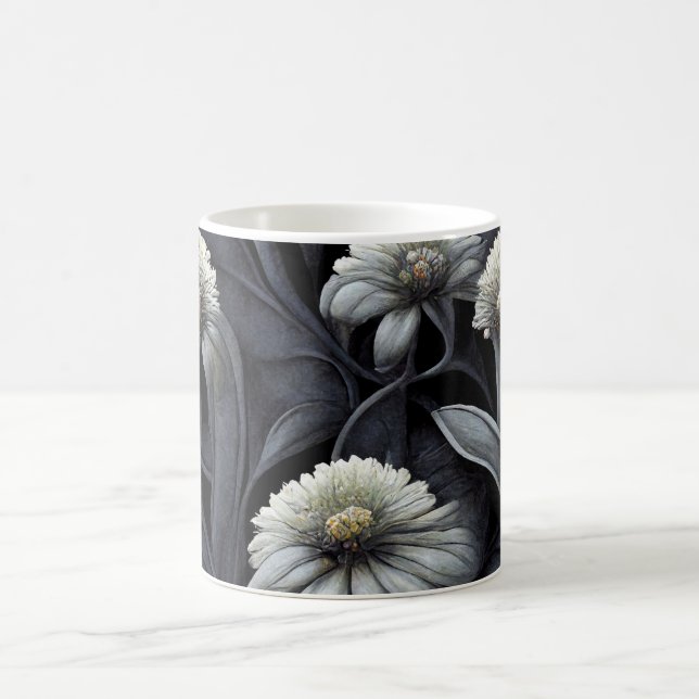 Skapa dina egna svartvitt-blommor magisk mugg (Center)