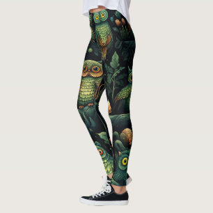 Skapa dina egna tokiga vilda goblin ugglefåglar sv leggings