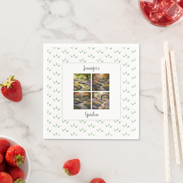 Skapa dina egna trädgårdsfotografier med monogram pappersservett (Insitu)