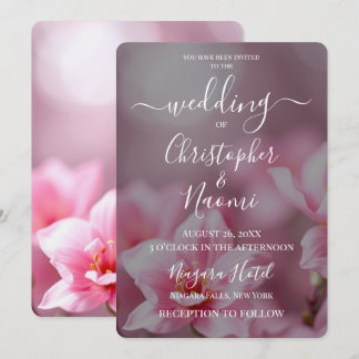 Skapa dina egna vackra rosa blommor inbjudningar