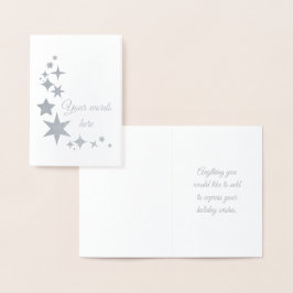 Skapa Dina Egna Vackra Silverne Vinterstjärnor Folierat Kort