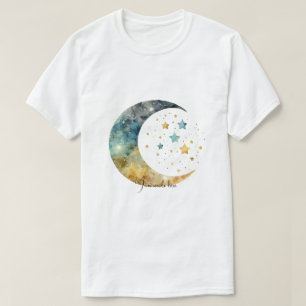 Skapa dina egna vattenfärgshalvmåner för Måne och T Shirt