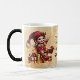 Skapa Dina Egna Vintage Jul Tomte Presenter Magisk Mugg