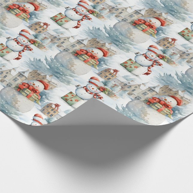 Skapa dina egna vinter-snigmän presentpapper (Hörn)