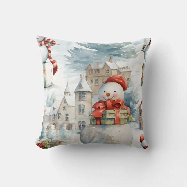 Skapa dina egna vinterSnögubbar Kudde (Framsida)