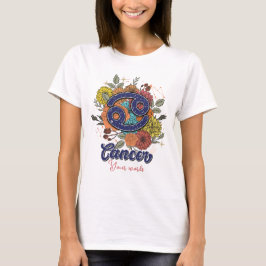 Skapa dina egna zodiakblommor i cancer t shirt
