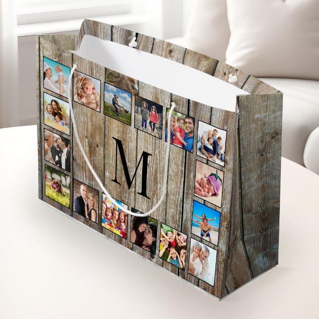 Skapa ditt Anpassningsbar Photo Collage Rustic Far (Skapare uppladdad)
