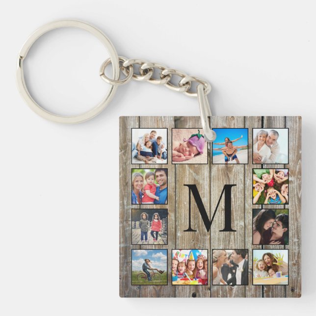 Skapa ditt Anpassningsbar Photo Collage Rustic Far (Framsidan)
