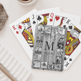 Skapa ditt Anpassningsbar Photo Collage Rustic Far Casinokort