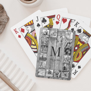 Skapa ditt Anpassningsbar Photo Collage Rustic Far Casinokort