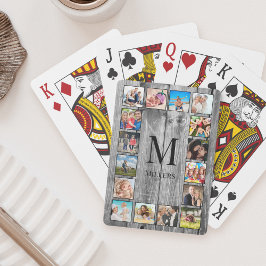 Skapa ditt Anpassningsbar Photo Collage Rustic Far Casinokort