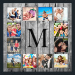 Skapa ditt Anpassningsbar Photo Collage Rustic Far Fototryck<br><div class="desc">Skapa din egen personlig 12 Instagram-fotokollage med anpassningsbar bilder på en rustisk baksida av stil-träplank. Lägg till dina favoritfoton, symboler eller teckningar om du vill skapa något unikt verkligen. Om du vill redigera den här designmallen överför du helt enkelt din egen bild som visas ovan. Du kan enkelt lägga till...</div>