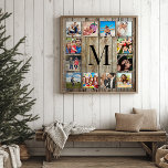 Skapa ditt Anpassningsbar Photo Collage Rustic Far Fototryck<br><div class="desc">Skapa din egen personlig 12 Instagram-fotokollage med anpassningsbar bilder på en rustisk baksida av stil-träplank. Lägg till dina favoritfoton, symboler eller teckningar om du vill skapa något unikt verkligen. Om du vill redigera den här designmallen överför du helt enkelt din egen bild som visas ovan. Du kan enkelt lägga till...</div>