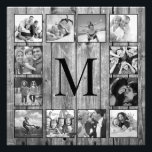 Skapa ditt Anpassningsbar Photo Collage Rustic Far Fototryck<br><div class="desc">Skapa din egen personlig 12 Instagram-fotokollage med anpassningsbar bilder på en rustisk baksida av stil-träplank. Lägg till dina favoritfoton, symboler eller teckningar om du vill skapa något unikt verkligen. Om du vill redigera den här designmallen överför du helt enkelt din egen bild som visas ovan. Du kan enkelt lägga till...</div>
