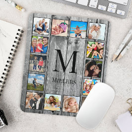 Skapa ditt Anpassningsbar Photo Collage Rustic Far Musmatta