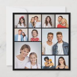 Skapa ditt eget 10-foto collage gratulationskort