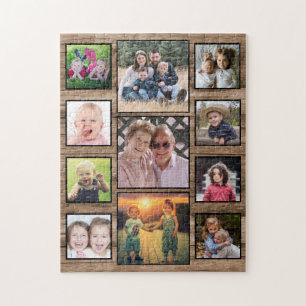 Skapa ditt eget 11-familjers fotokollage pussel