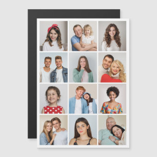 Skapa ditt eget 12-foto Collage Magnetkort