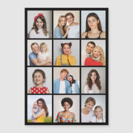 Skapa ditt eget 12-foto collage magnetkort