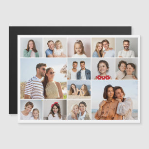 Skapa ditt eget 14 fotokollage-magnetiskt kort