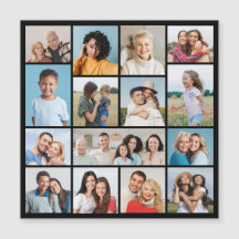 Skapa ditt eget 15-foto collage magnetkort