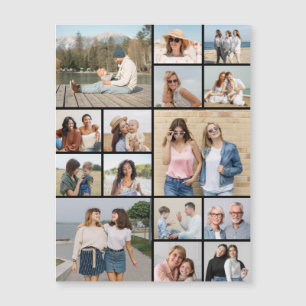 Skapa ditt eget 15-foto collage magnetkort