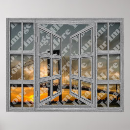Skapa ditt eget 18-fönsteröppna fönster Poster