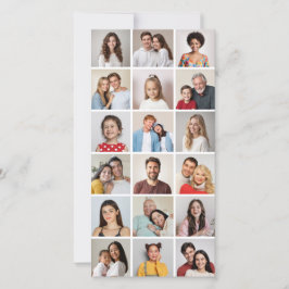 Skapa ditt eget 18 fotokollage Editable Färg Julkort