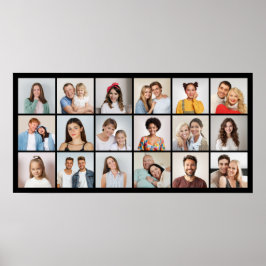 Skapa ditt eget 18 fotokollage Editable Färg Poster