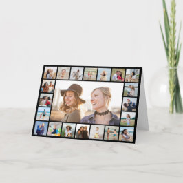 Skapa ditt eget 21 fotokollage redigerbart Färg Kort