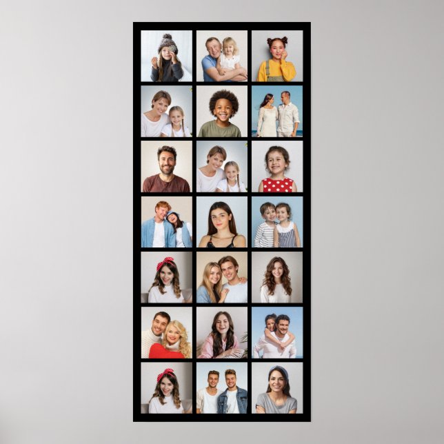 Skapa ditt eget 21 fotokollage redigerbart Färg Poster (Framsidan)