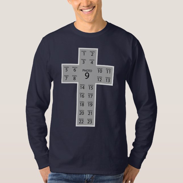 Skapa ditt eget 23 fotokollage Christian kor T Shirt (Framsida)