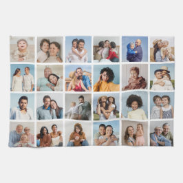 Skapa ditt eget 24 fotokollage redigerbart Färg Kökshandduk