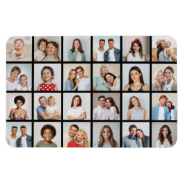 Skapa ditt eget 24 fotokollage redigerbart Färg Magnet