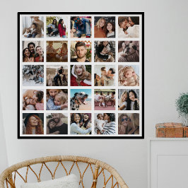 Skapa ditt eget 25-kvadratsfoto-kollage Poster