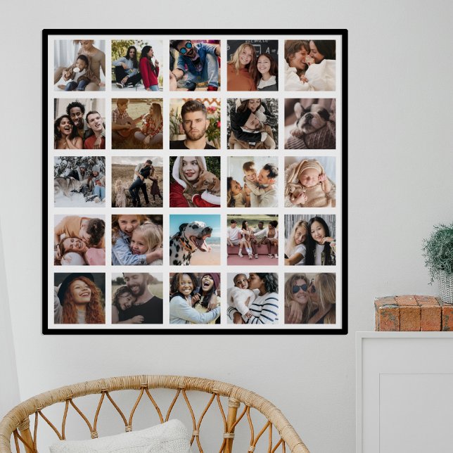 Skapa ditt eget 25-kvadratsfoto-kollage Poster (Skapare uppladdad)