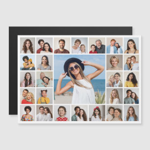 Skapa ditt eget 27 fotokollagenmagnetiskt kort