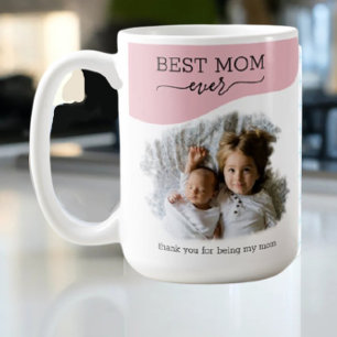 Skapa ditt eget 2-foto-Personlig-meddelande Mamma Kaffemugg