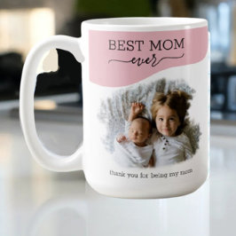 Skapa ditt eget 2 Photo Personlig Message Mamma Kaffemugg