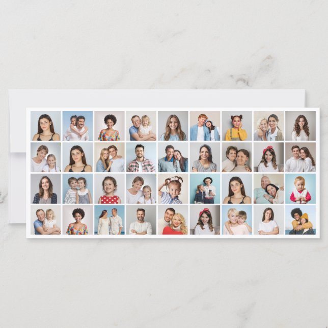 Skapa ditt eget 36-foto Collage Grattiskort Kort (Framsida)