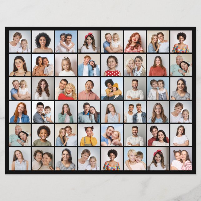 Skapa ditt eget 48-foto Collage Pappersark (Framsida)