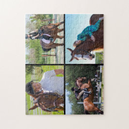 Skapa ditt eget 4 foton Collage Horse Black Pussel