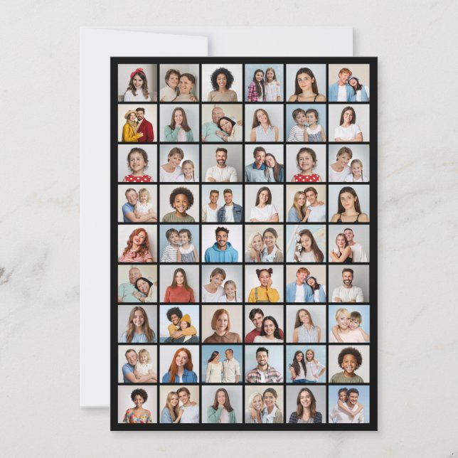Skapa ditt eget 54-foto collage anteckningskort (Framsida)