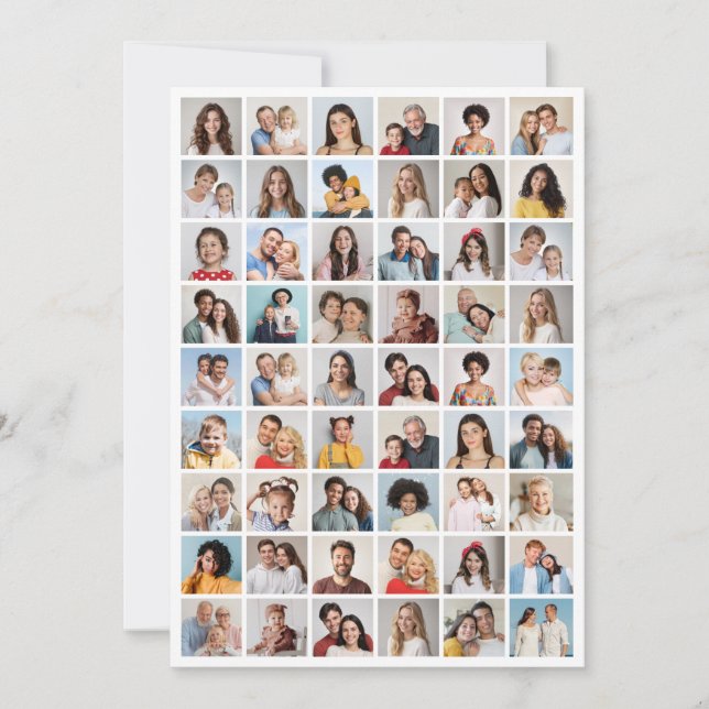 Skapa ditt eget 54-foto collage-kort anteckningskort (Framsida)